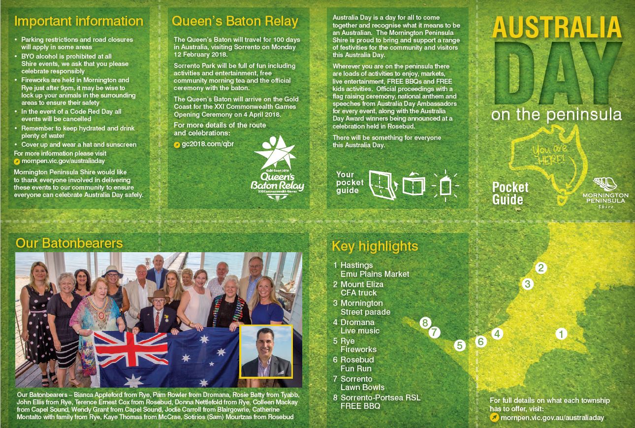Australia Day events around the Peninsula First National Basso